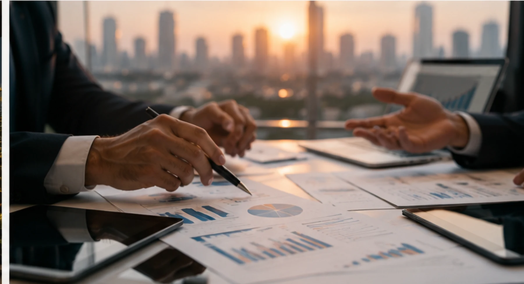Strategic investment discussion with business leaders